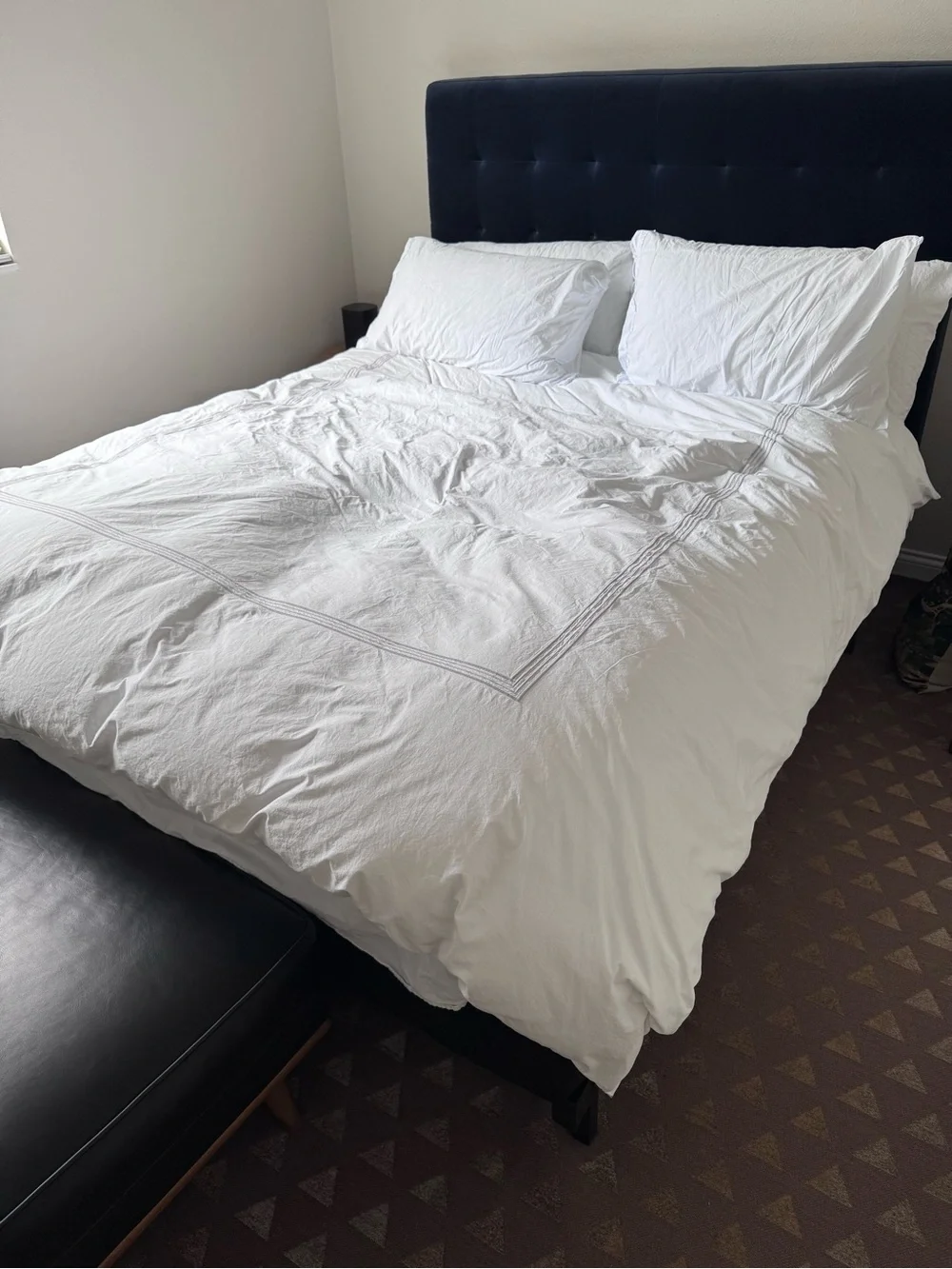 Dea Italian Luxury Linens Sinfonia Toscana Percale Duvet White Queen